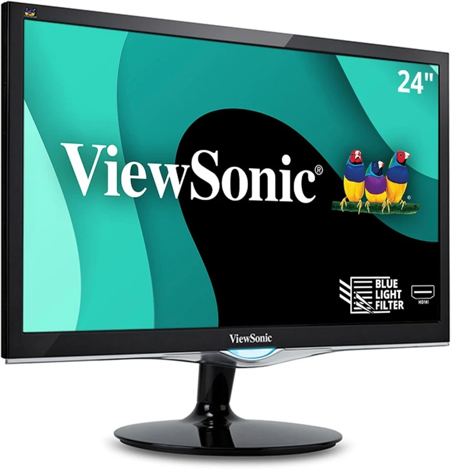 ViewSonic VX2452MH 24 Inch 2ms 60Hz 1080p Gaming Monitor - Image 2 of 4
