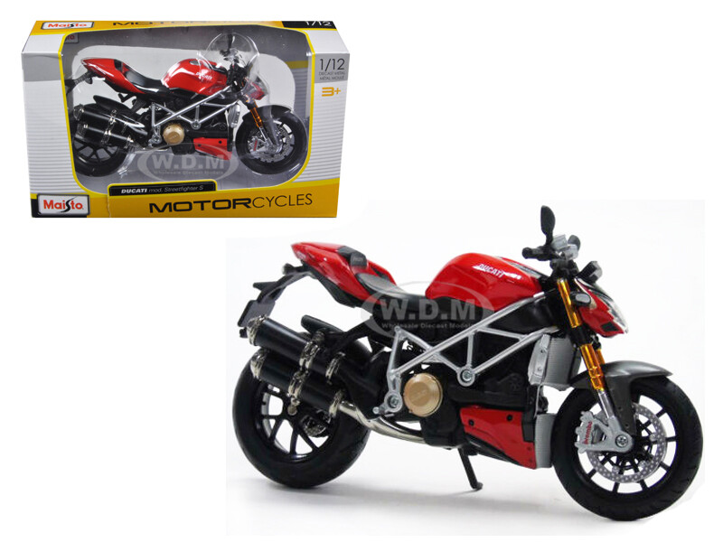 МОДЕЛЬ МОТОЦИКЛА DUCATI MOD STREETFIGHTER S RED 112 ИЗГОТОВЛЕННАЯ НА ЗАКАЗ КОМПАНИЕЙ MAISTO 31197 4190₽