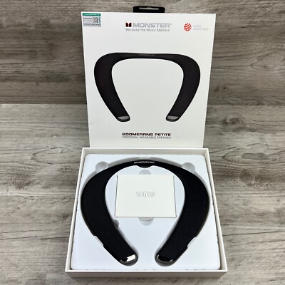 Monster Boomerang Petite Neckband Bluetooth Speakers, Low Latency, Built-in Mic.