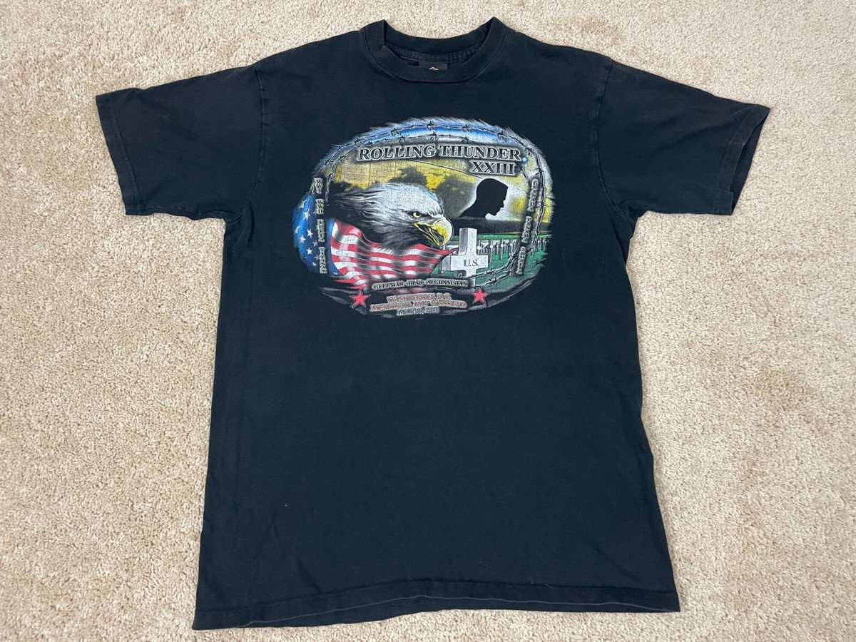 Harley-Davidson Motorcycles T-Shirt Mens Large USA Rolling Thunder