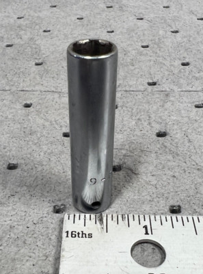 MAC Tools 9mm Metric 6 Point 1/4'' Drive Standard Deep Well Socket MDM9-6  - USA!
