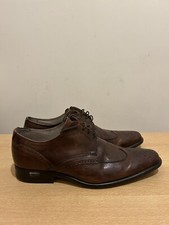 JASPER CONRAN TAN BROWN LEATHER BROGUE SHOES UK 8 EU 42