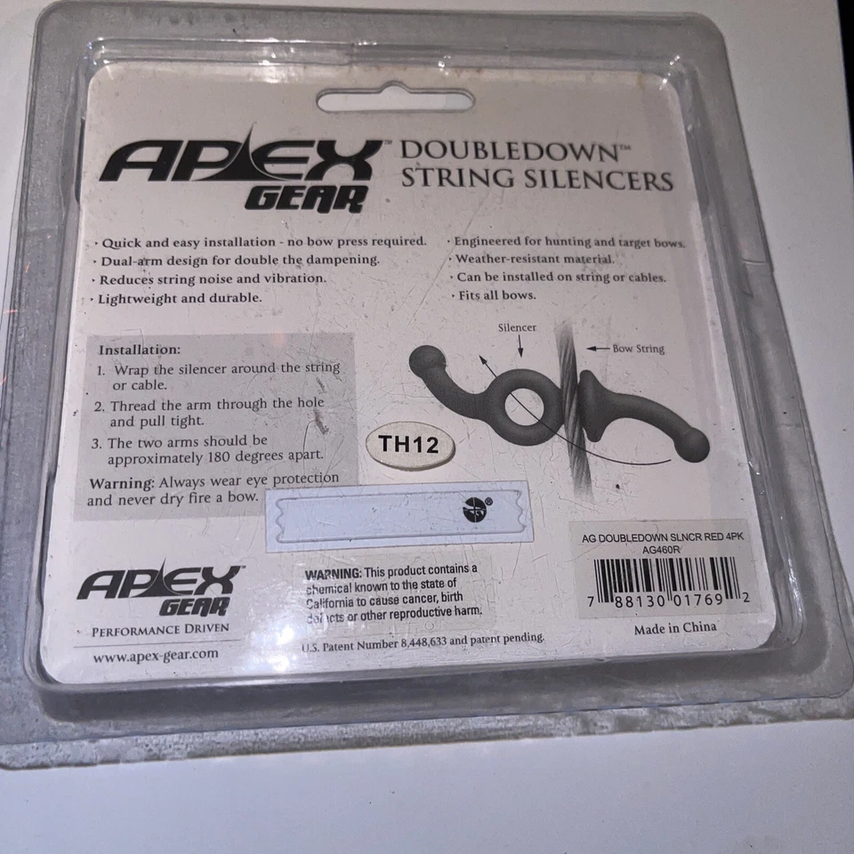 Apex Gear DoubleDown Струнный Глушитель Красный 4 Упаковки НОВЫЙ - Изображение 2 из 2