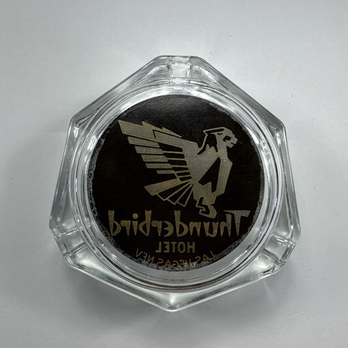 Vintage Thunderbird Hotel Las Vegas Nevada Glass Ashtray 1552 - Picture 7 of 7