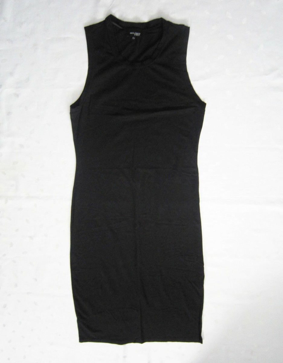 Aritzia Wilfred Free Sleeveless Cotton Midi Dress with Side Slit in Black  Size L | eBay