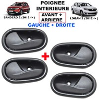 Griff Innen Schwarz TüR FüR Dacia Logan 2 Sandero Ii Stepway Dci Mpi