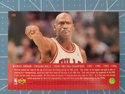 Michael Jordan 1997 Upper Deck #MJ1 Gatorade Champions 3.5