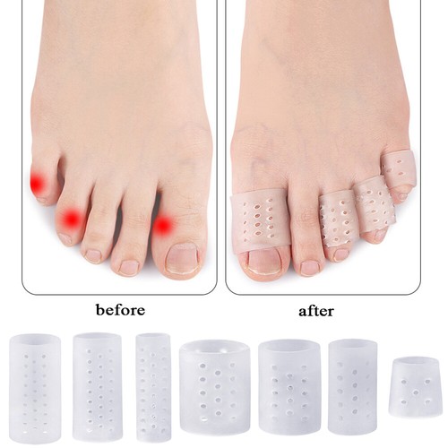 Silicone Toe Caps Breathable Big Toe Protector Prevents Blisters Size Large 2pc~ - Picture 5 of 26