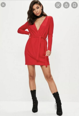 missguided red skater dress MISSGUIDED Devore Chiffon Off Shoulder Balloon Sleeve Mini Skater Dress ChristmasMISSGUIDED