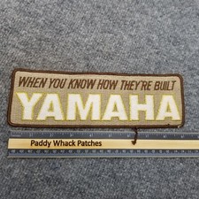 Vintage Yamaha Patch Large Jacket Back You Know How They're Built 80s Motorcycle