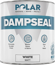 Polar White Damp Seal Paint - 500Ml - Matt Finish - Stain Blocker and anti Damp