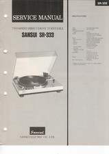 SANSUI - SR-333 - Manuale di servizio Schema elettrico per giradischi - B8644