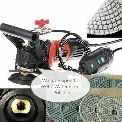 220V 240V Variable Speed Concrete Cement Wet 5" Polisher Pad