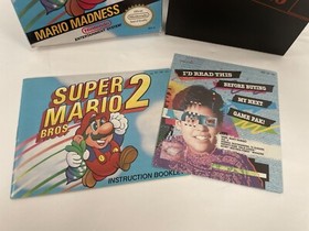 Super Mario Bros 2 Nintendo NES CIB Complete W/ Manual, Insert, Cover WHITE SEAL
