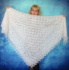 White Russian Orenburg shawl,Goat wool wrap,Warm stole,Lace bridal cape,Kerchief