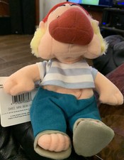 Disney Store Peter Pan Smee Pirate Bean Bag Plush Stuffed Toy Vintage with Tags