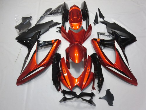 Fairing Kit For Suzuki GSXR600 / 750 2008-2010 2009 K8 ABS Bodywork Orange Frame - Picture 4 of 6