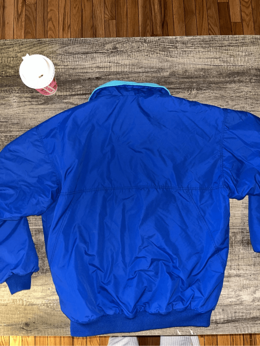 VTG 80s Patagonia Women's fleece lined Bomber Jacket Blue VTG 80s Patagonia Women's fleece lined Bomber Jacket Blue
