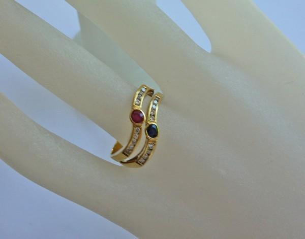 Brilliant ring * ring with ruby sapphire sapphire… - image 7