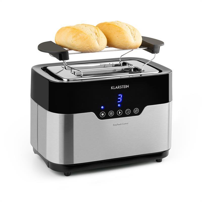 Klarstein Toaster 920 Watt Aufbackrost LED-Display Touch