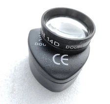 14D Ophthalmology Fundus Lens Black Color With Box & Cleaning Manual
