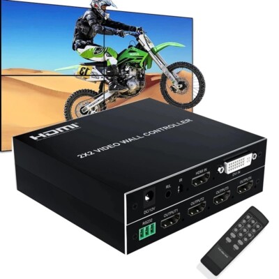 HDMI DVI TV Video Wall Controller 2x2 Splicer Multi Screen Processor Splitter US
