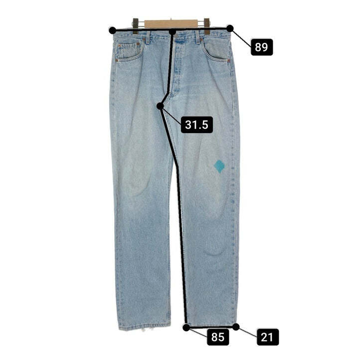 Levi's 501 Button Back 524 USA Denim Pants Light Indigo Size Levi's 501 Button Back 524 USA Denim Pants Light Indigo Size