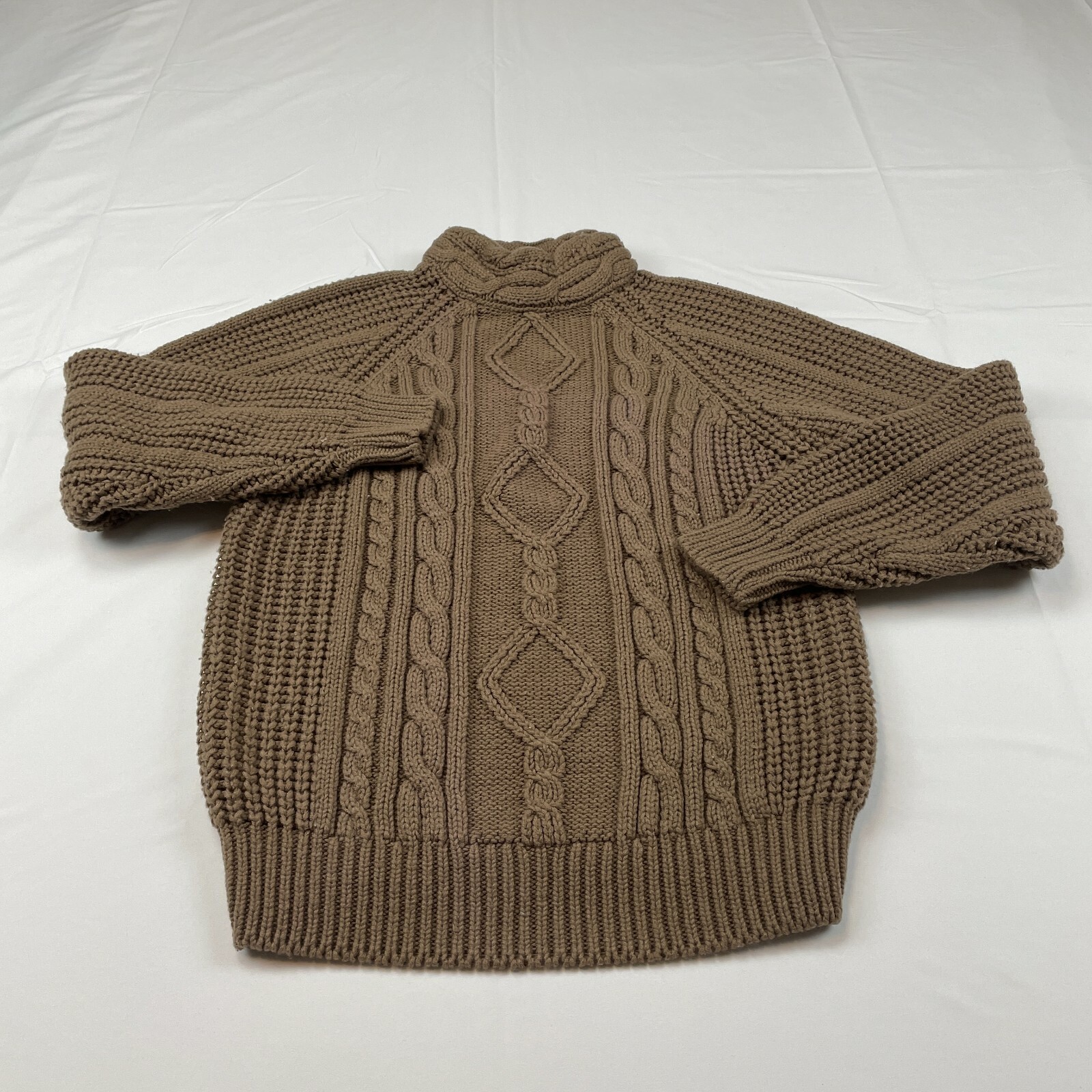Cable Knit Sweater 100% Acrylic Crew 