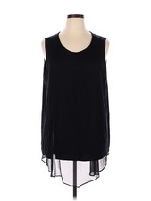 H By Halston Women Black Sleeveless T-Shirt 2X Plus