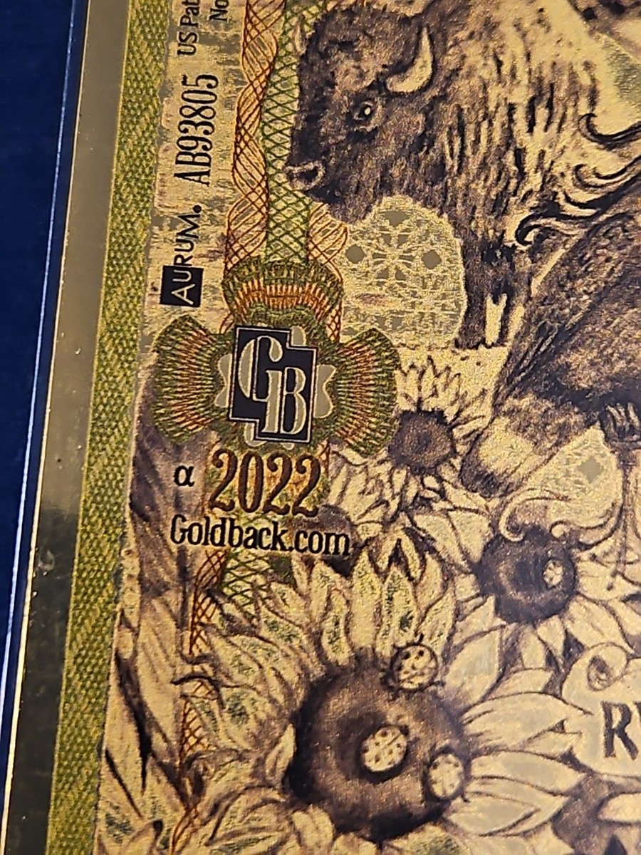 ALPHA) Wyoming 1 Goldback (2022) - 1/1000 Troy Ounce 24k Gold