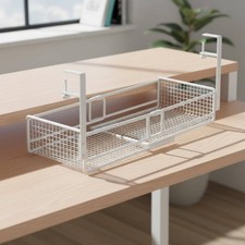 Under Desk Cord Tray Easy to Install Router Holder Rack Large Capacity