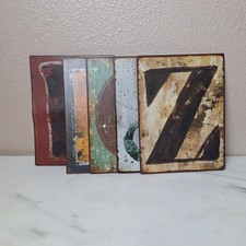 Set Of 5 Metal Letter Wall Hangings