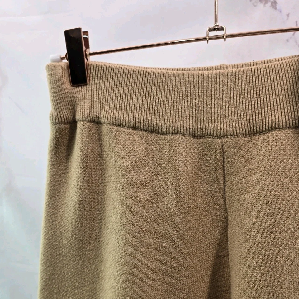 Lucca свитер брюки женщин маленький верблюд желтовато-коричневый бежевый широкая нога высоты трикотажа - Изображение 2 из 4