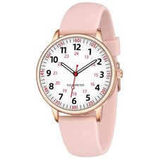 Nurse Watch for Women Waterproof Analog Silicone Watch with Second Hand for N...