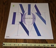 Record Cd Store Promo Flat/poster 1992 Madonna Erotica Album 2 sided 12" x 12"