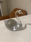 Glass Swan Figurine Vintage Collectible Bird Decor Perfect Condition  — photo 2