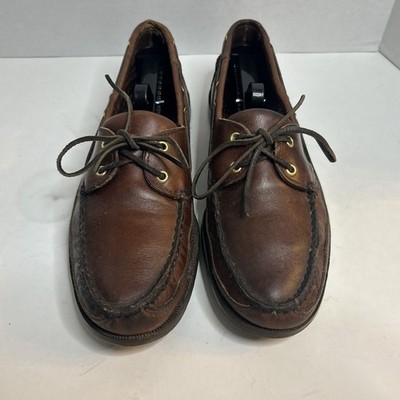 Sebago Brown Leather Boat Deck Shoes Mens UK 9 US 10 M EU 44