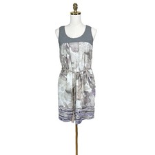 Simply Vera Vera Wang Womans Dress Size M Floral Belted Sleeveless