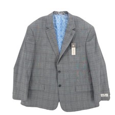 NWT OAK HILL Blazer Sport Coat Jacket Gray Plaid Size 2XL - 50/52