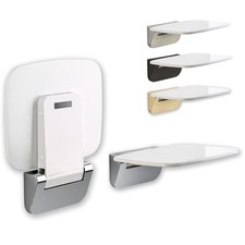 AUTUMN LANE Folding Shower Seat Wall Mounted Secure Fold Down Shower Bench