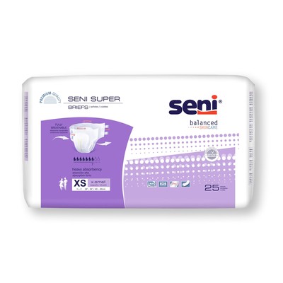 Seni Super Incontinence Brief XS Breathable S-XS25-BS1 Heavy 75 Ct