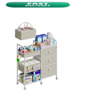 Cidaziya 2In1 Baby Diaper Caddy Organizers And Storage 3 Tier Rolling Cart