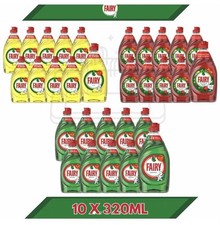 Fairy Washing Up Liquid 10 x 320ml Bulk Pack | All Varieties Dish Soap 5.05 per litre