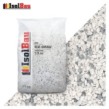 Marmorkies Naturstein Dekosteine 25kg Steinteppich Zierkies 1/4mm Ice Grau Weiß