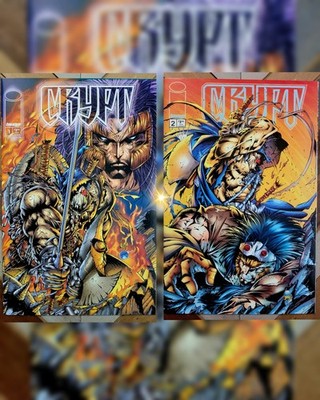 Crypt #1-2 Complete Mini Series (Image 1995) Rob Liefeld! Prophet Spin-Off! 9.0