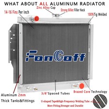 For 1979-1993 Dodge Ram Dw 150 250 350 Ramcharger 5.2l 5.9l V8 2-rows Radiator