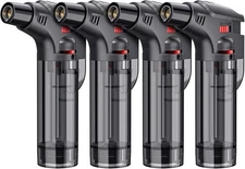 4 Pack Eagle Jet Torch Gun Lighter Adjustable Flame Windproof Butane Refillable