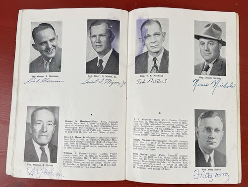 Lawmakers of Montana Legislative Session of 1957 SIGNED by 130+ Politicians Etc - Picture 20 of 24