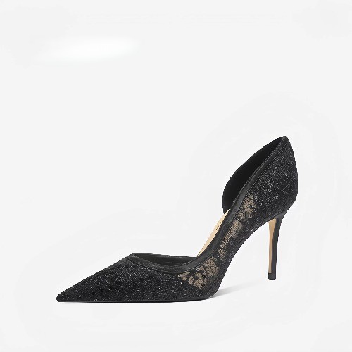 Women's Sheepskin High-heeled Shoes with Pointed Toe, , Mid-heeled Single Shoes