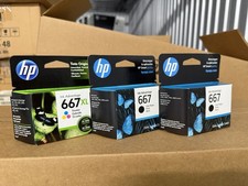3 CARTUCHO DE TINTA HP 667 NEGRO 3YM79AL 2027/ HP 667XL Tricolor 3YM80AL 2024